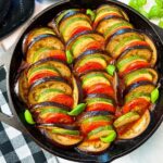 Ratatouille in a cast iron skillet