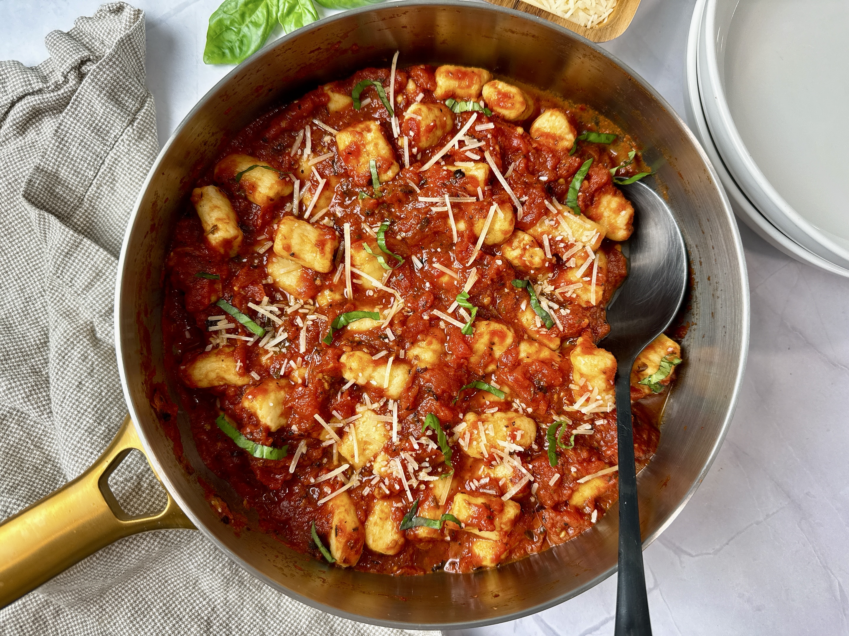 homemade gnocchi in tomato sauce