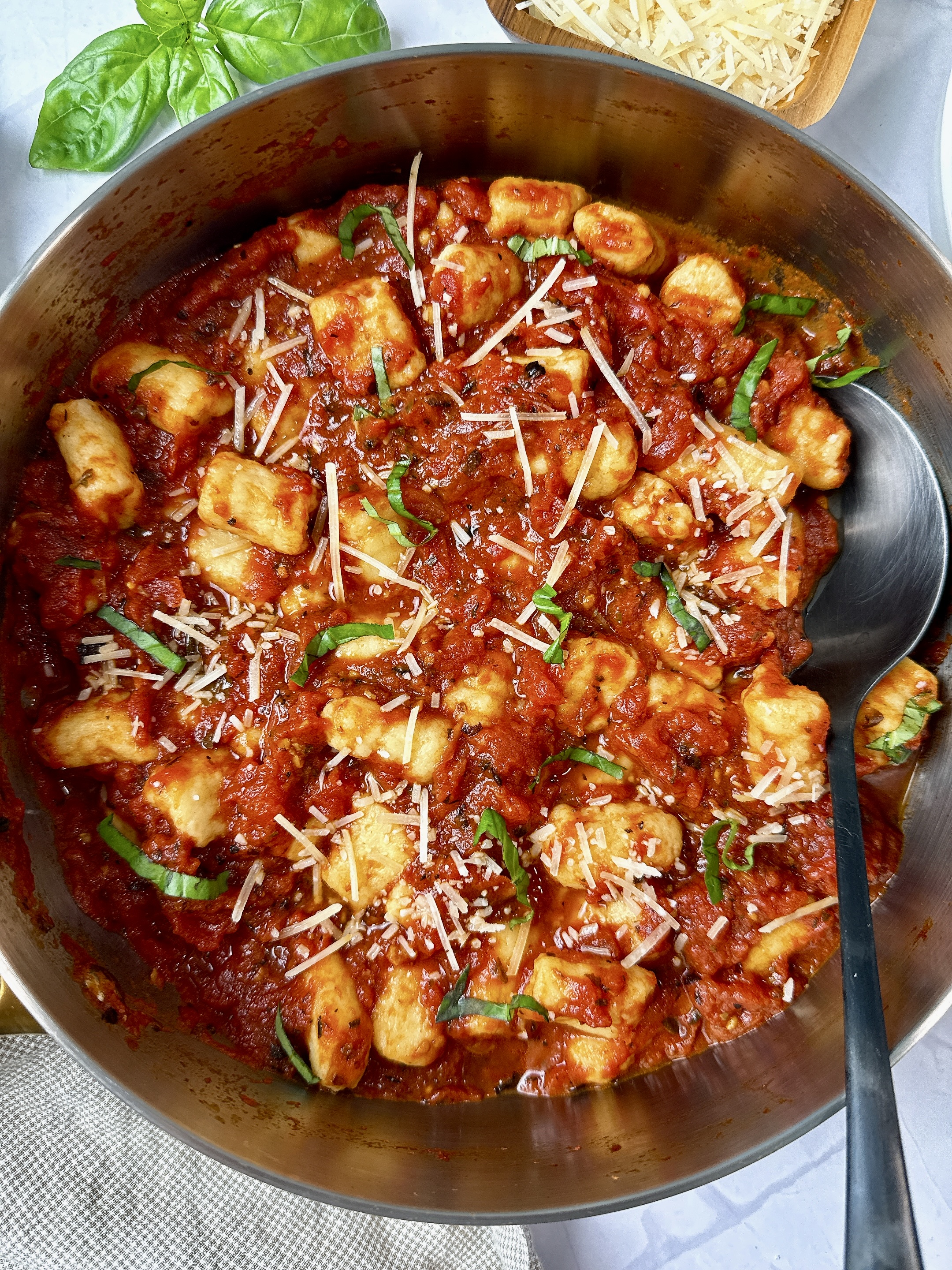 homemade gnocchi in tomato sauce