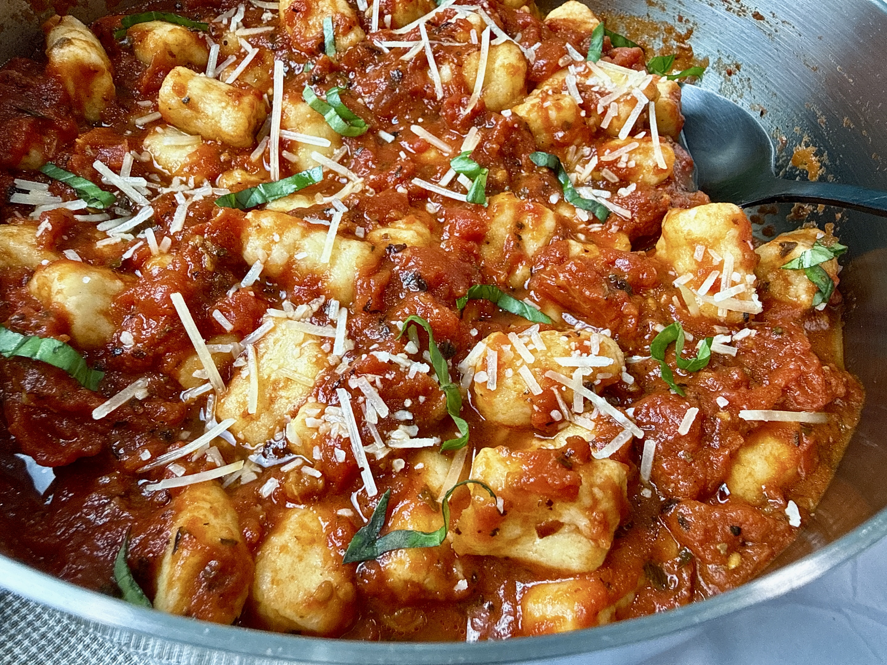 homemade gnocchi in tomato sauce