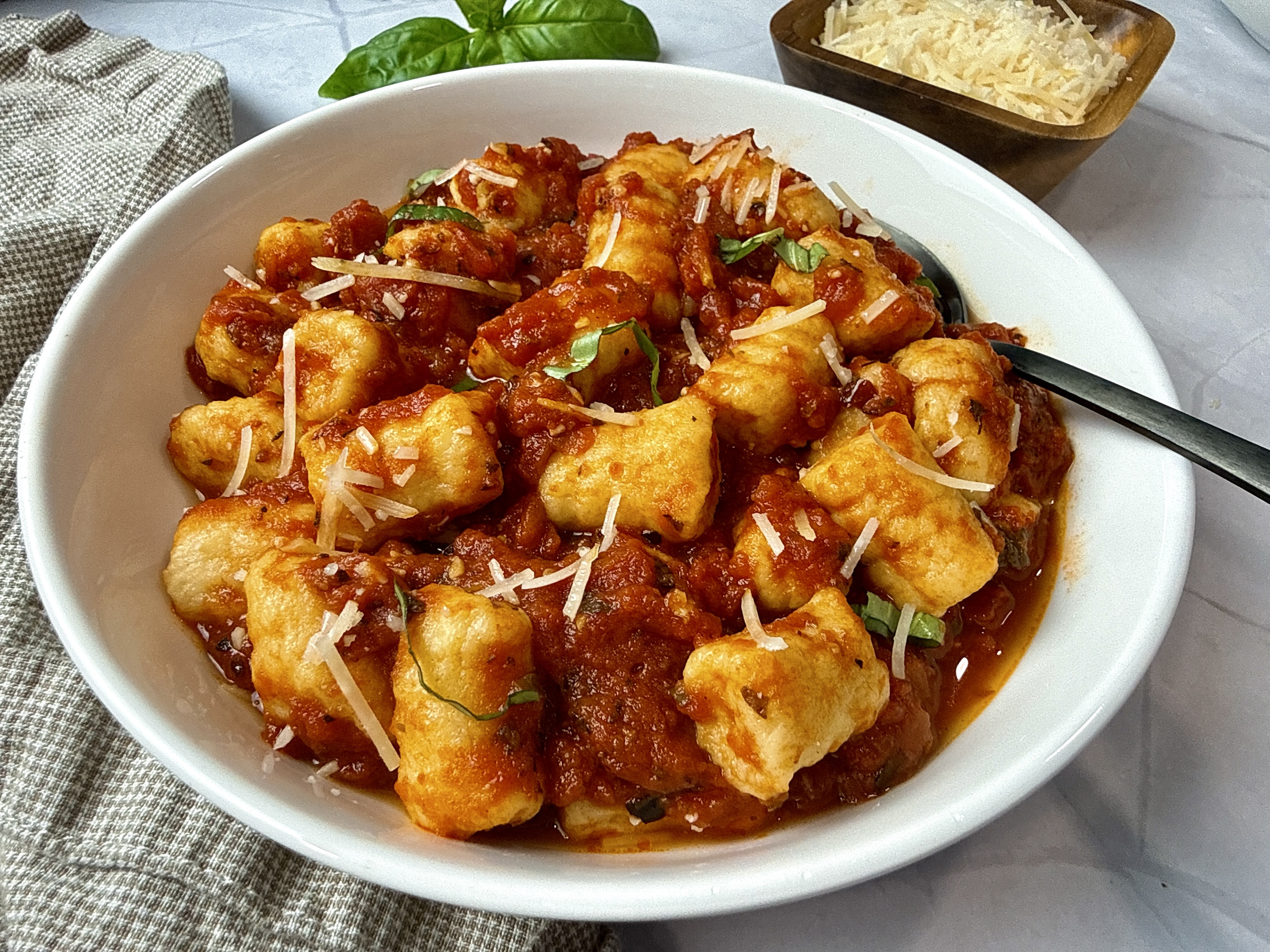 homemade gnocchi in tomato sauce