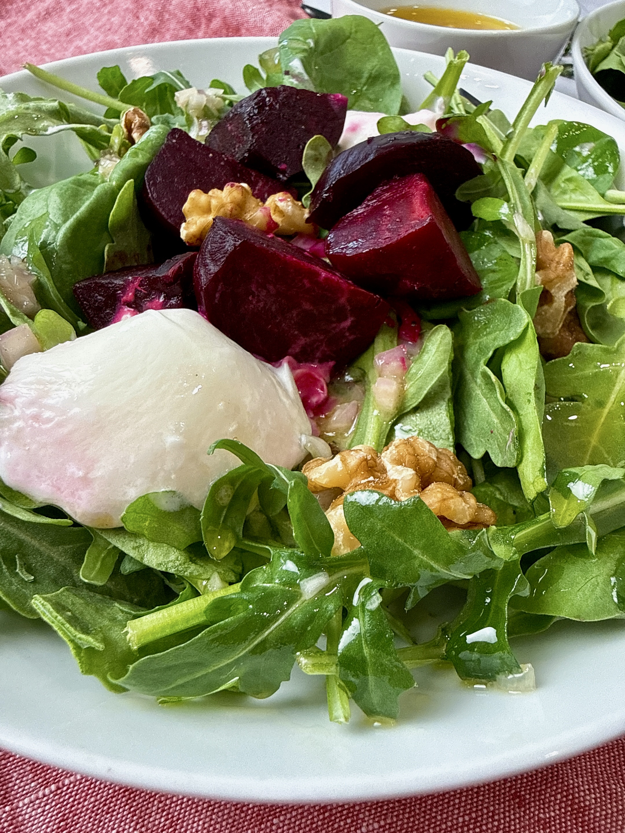 roasted beet and burrata salad
