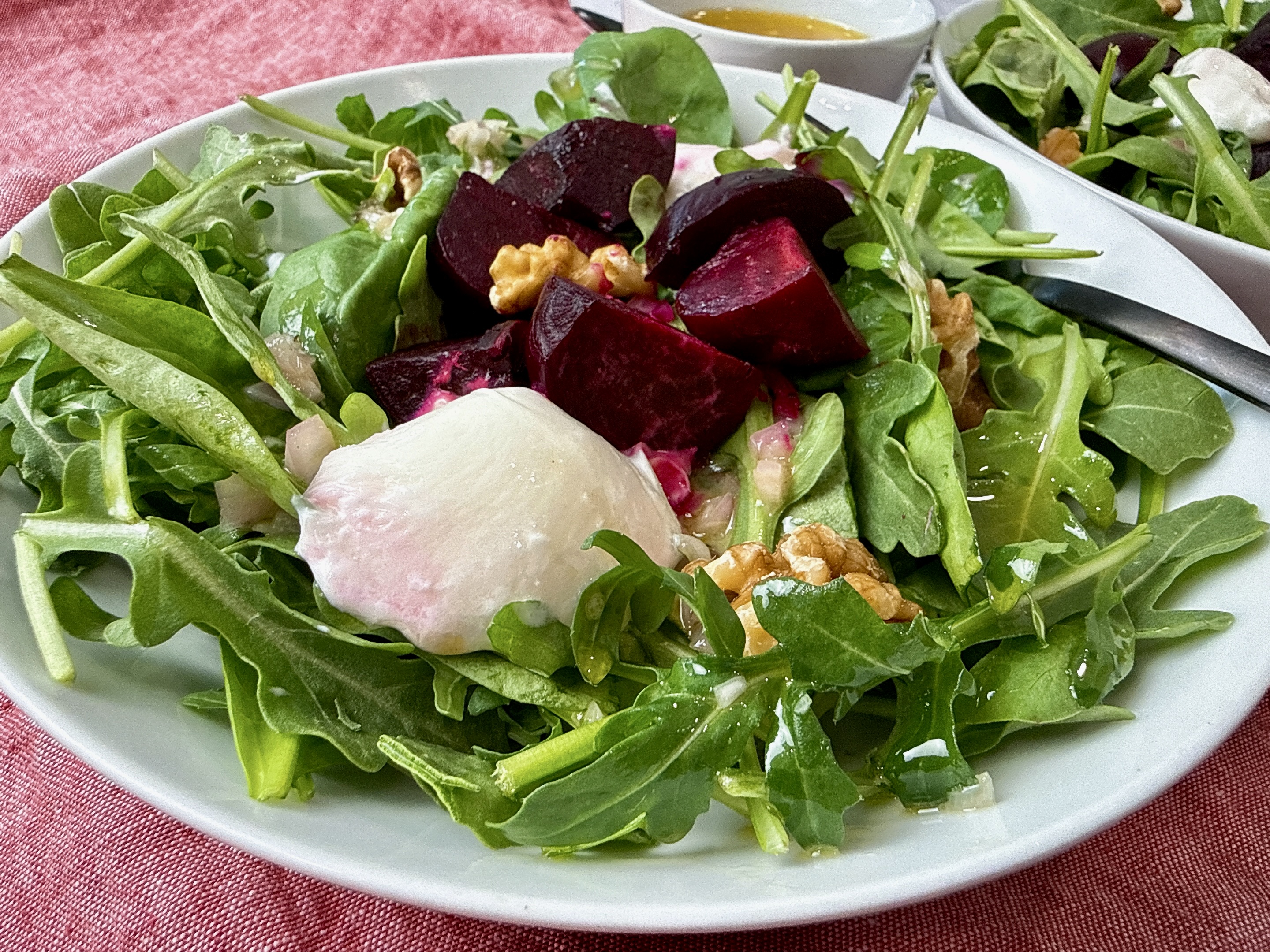 roasted beet and burrata salad