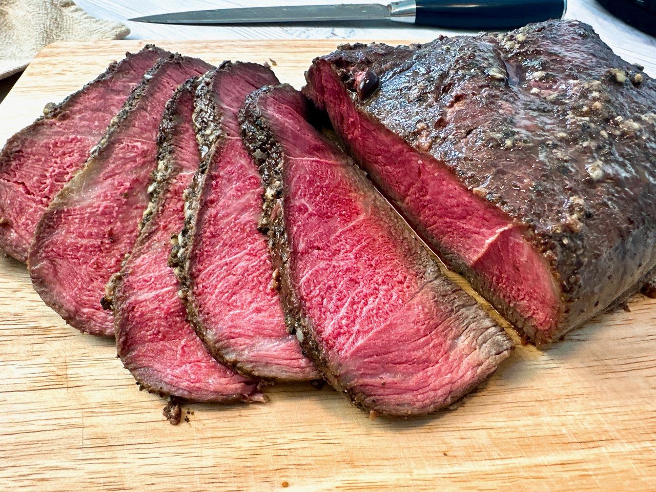 Sirloin Tip Roast sirloin tip roast on a cutting board