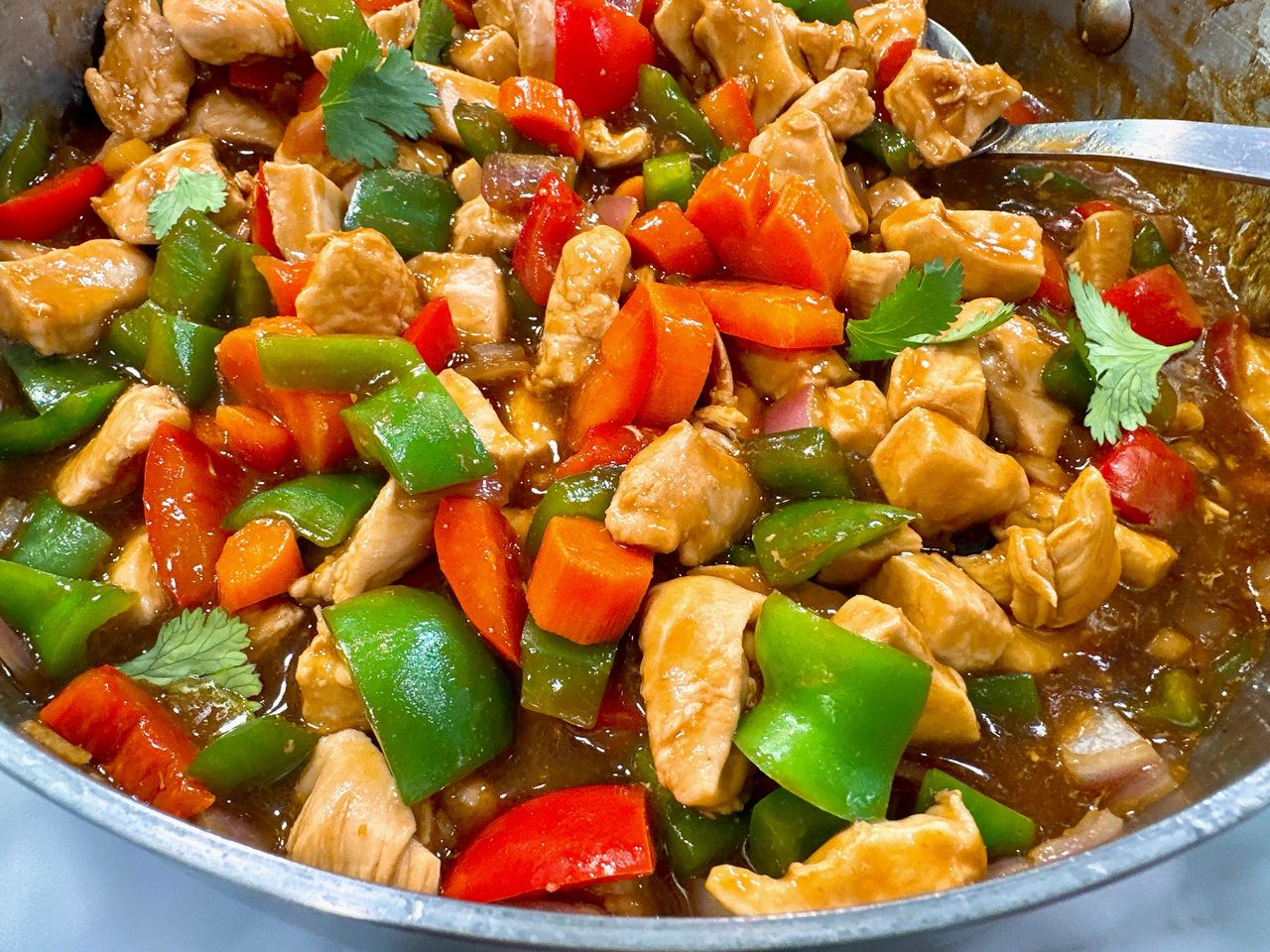 Chicken Stir-Fry chicken stir fry in a skillet