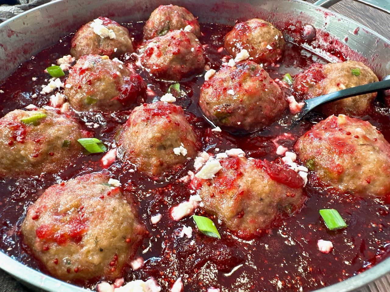 Turkey Meatballs in Cranberry Sauce 