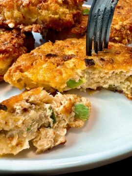 salmon patties on a plate