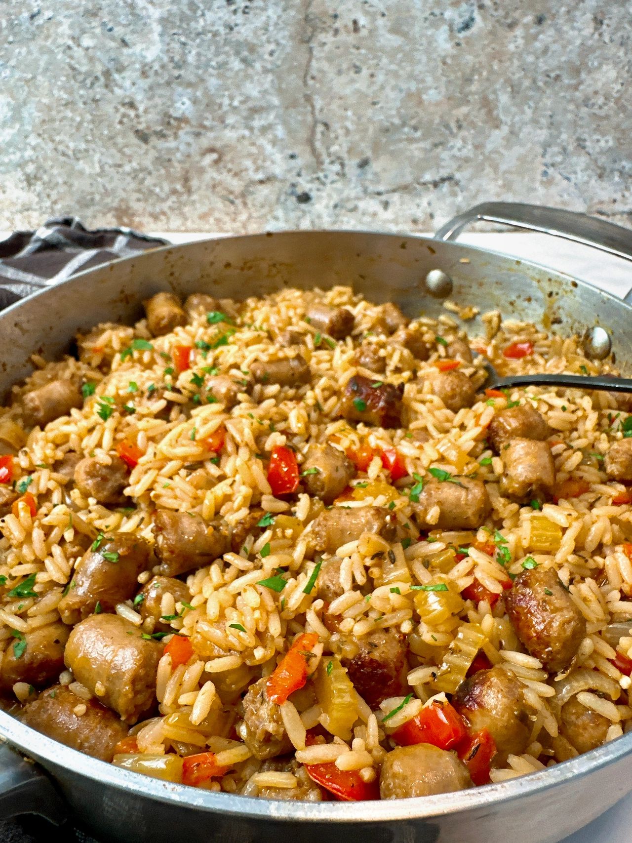 sausage and rice skillet