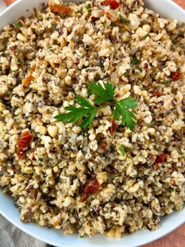 pesto rice salad