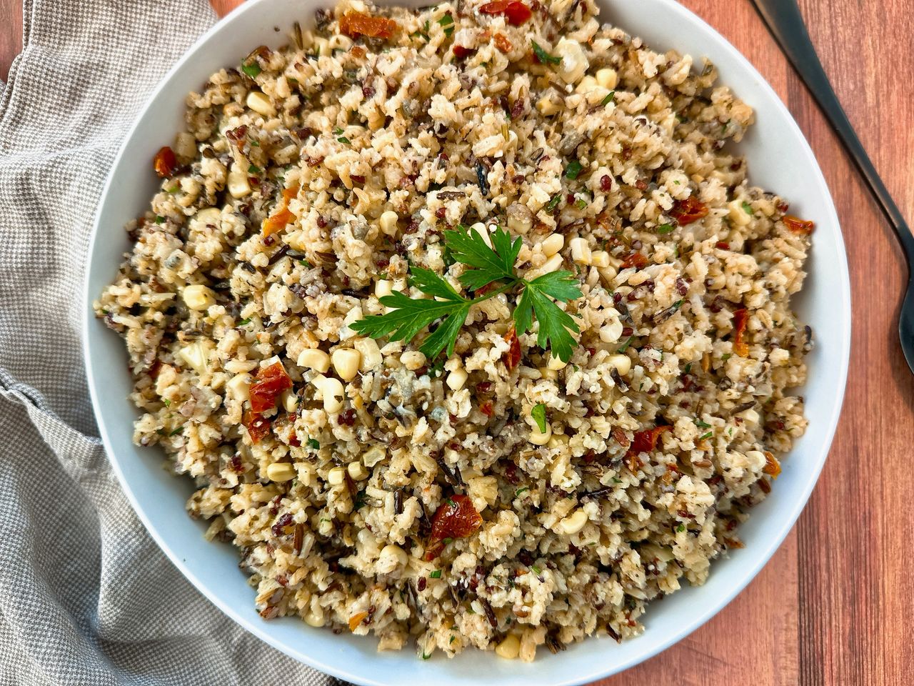 pesto rice salad