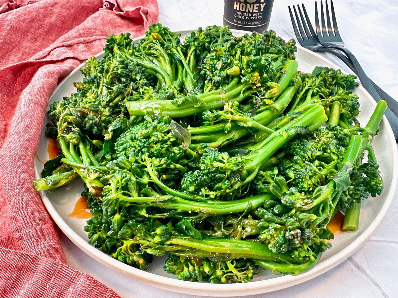 broccoli with hot honey