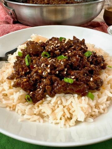 ginger beef over rice