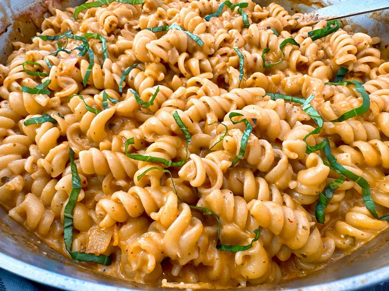 pasta with pesto cream sauce