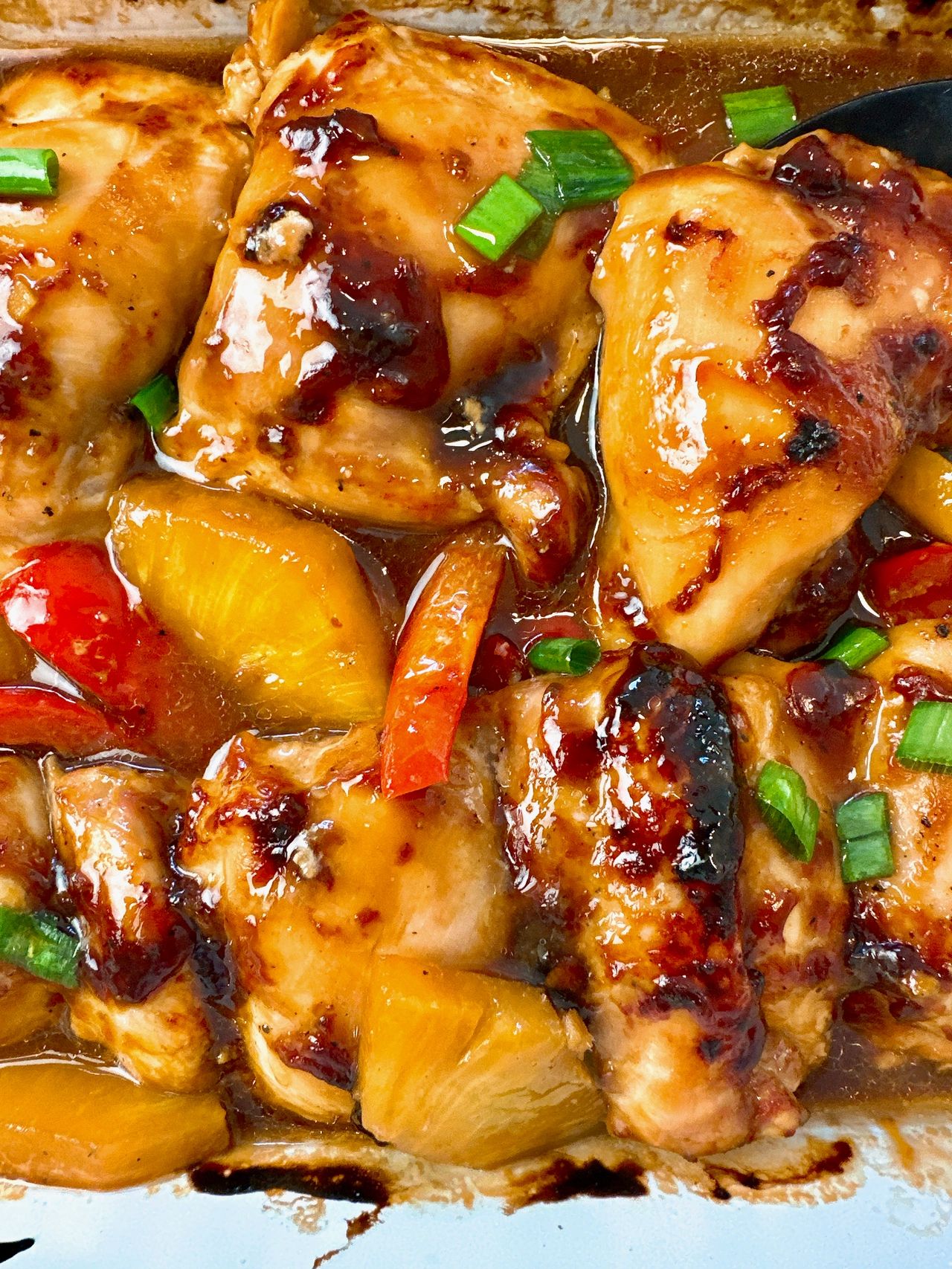 chicken with pineapples in teriyaki sauce