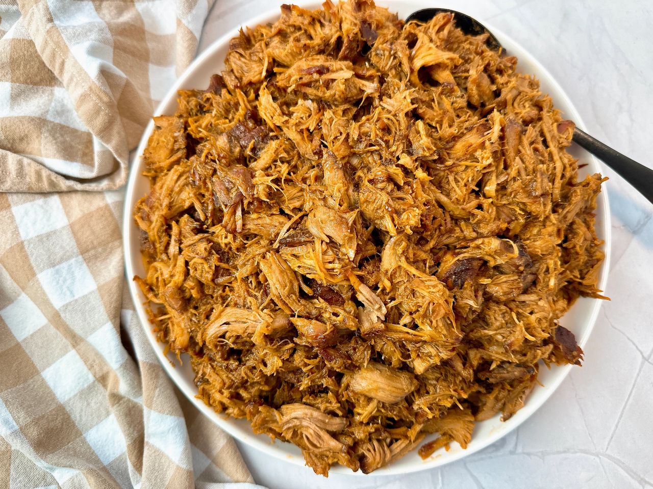 pulled pork on a plate