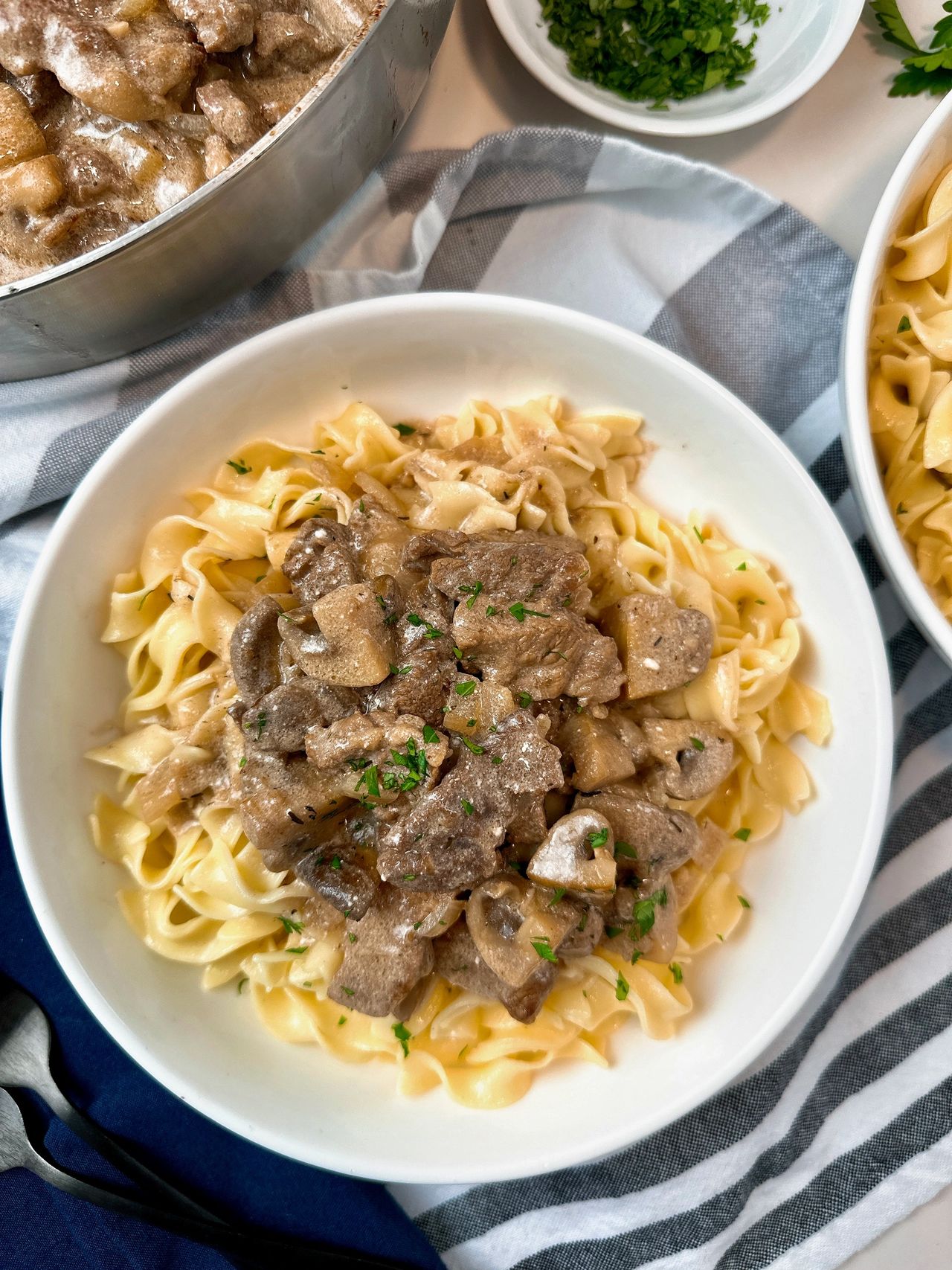 Beef stroganoff