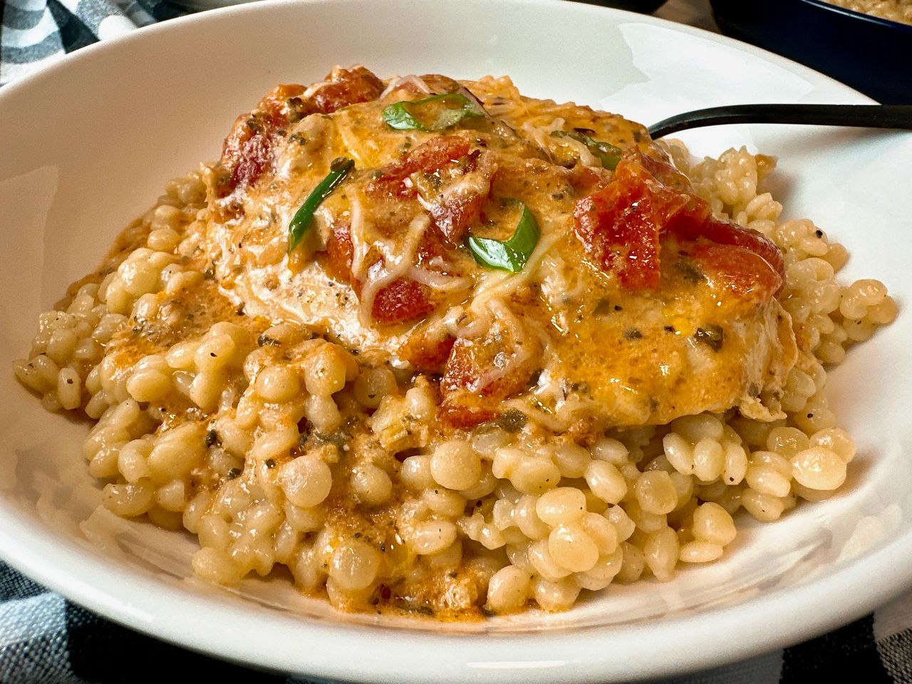 pesto chicken and couscous