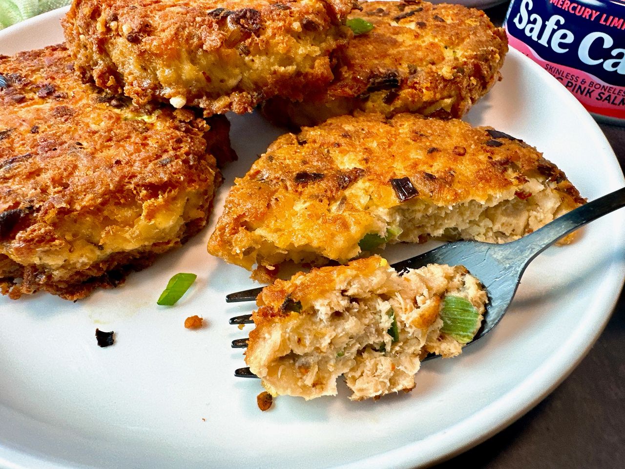 salmon patties on a plate