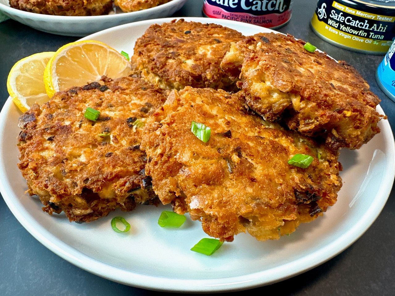 salmon patties on a plate