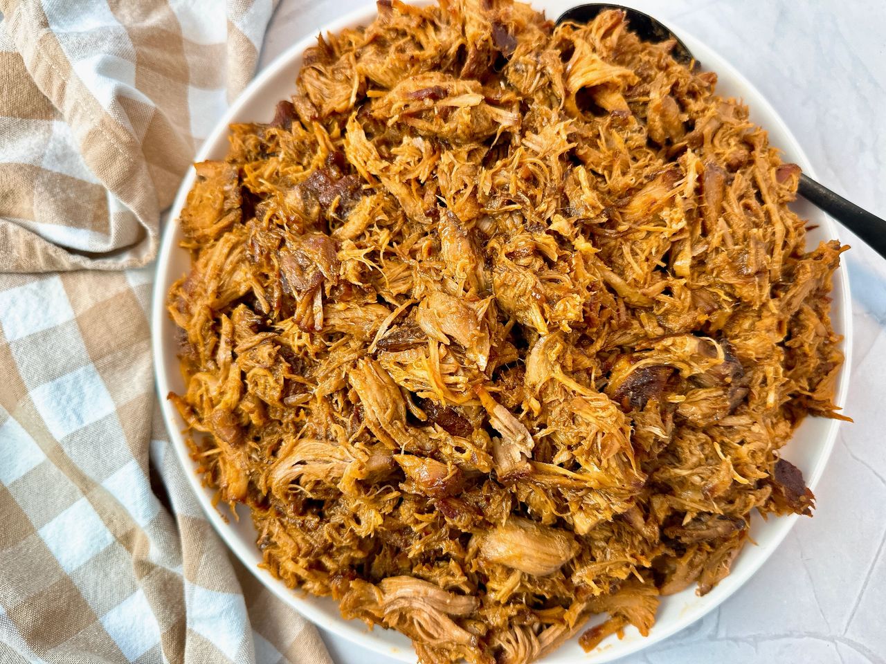pulled pork on a plate