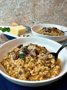 mushroom risotto
