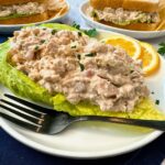 tuna salad on a white plate