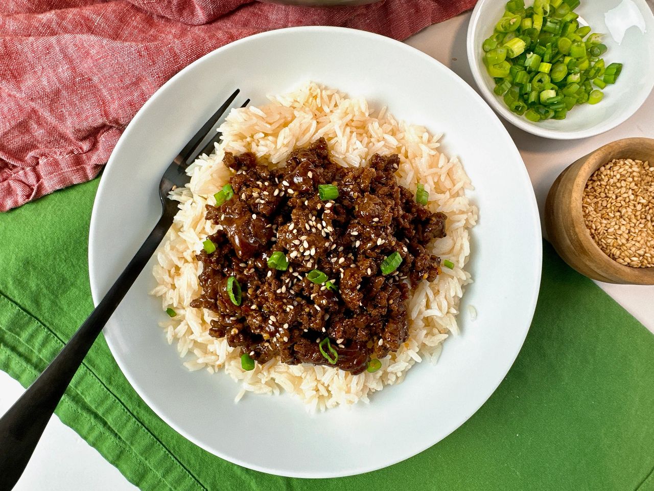 ginger beef over rice