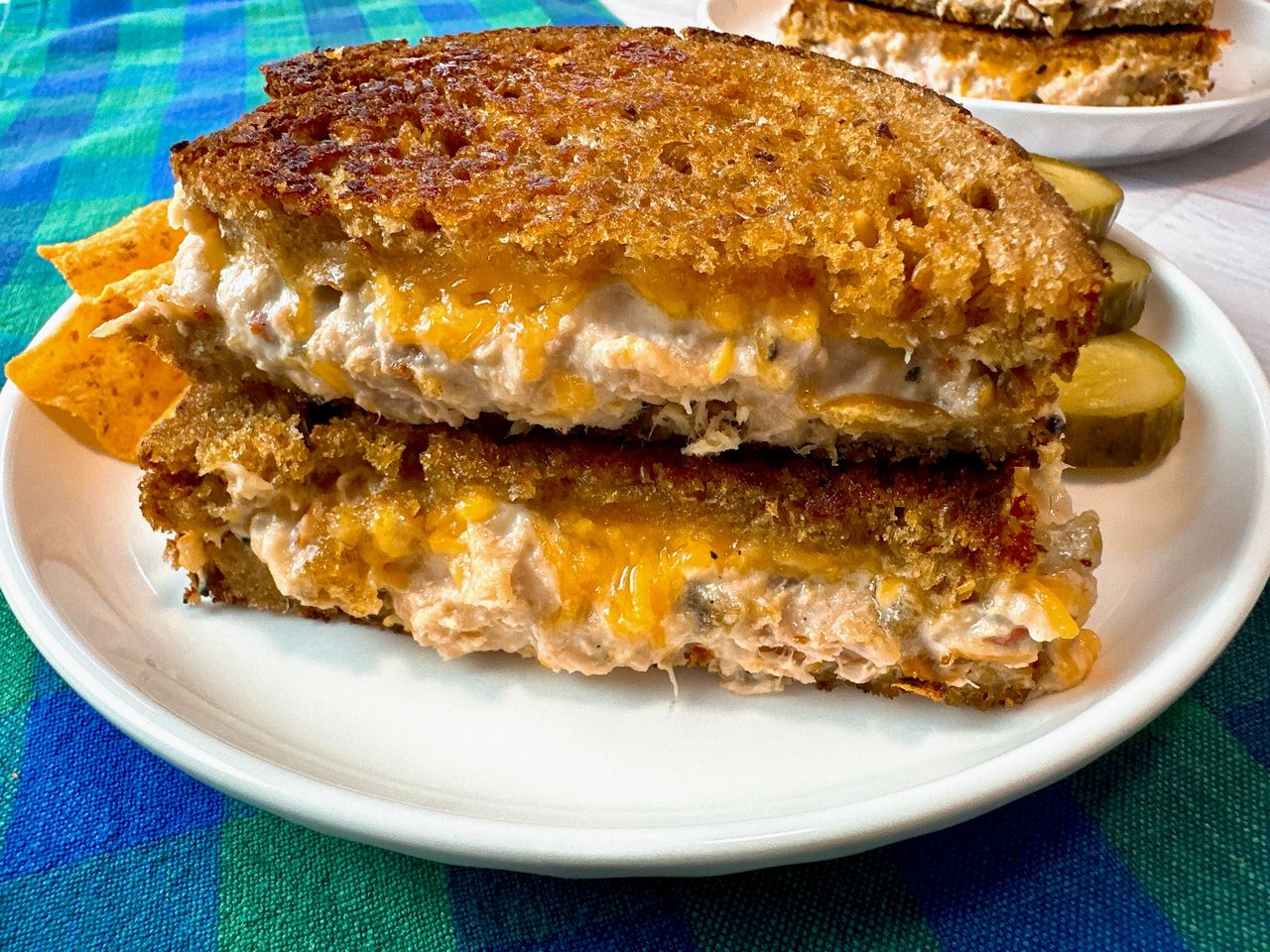 tuna melt on a plate