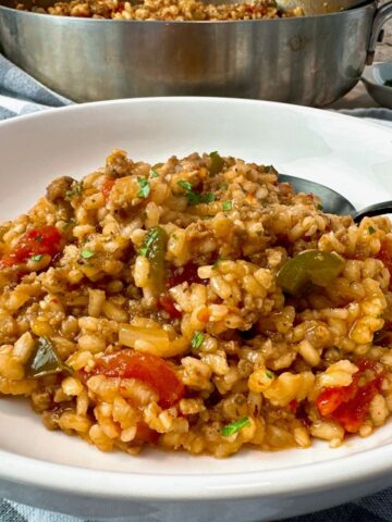 sausage and rice skillet