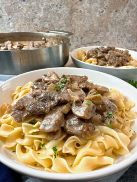 Beef stroganoff