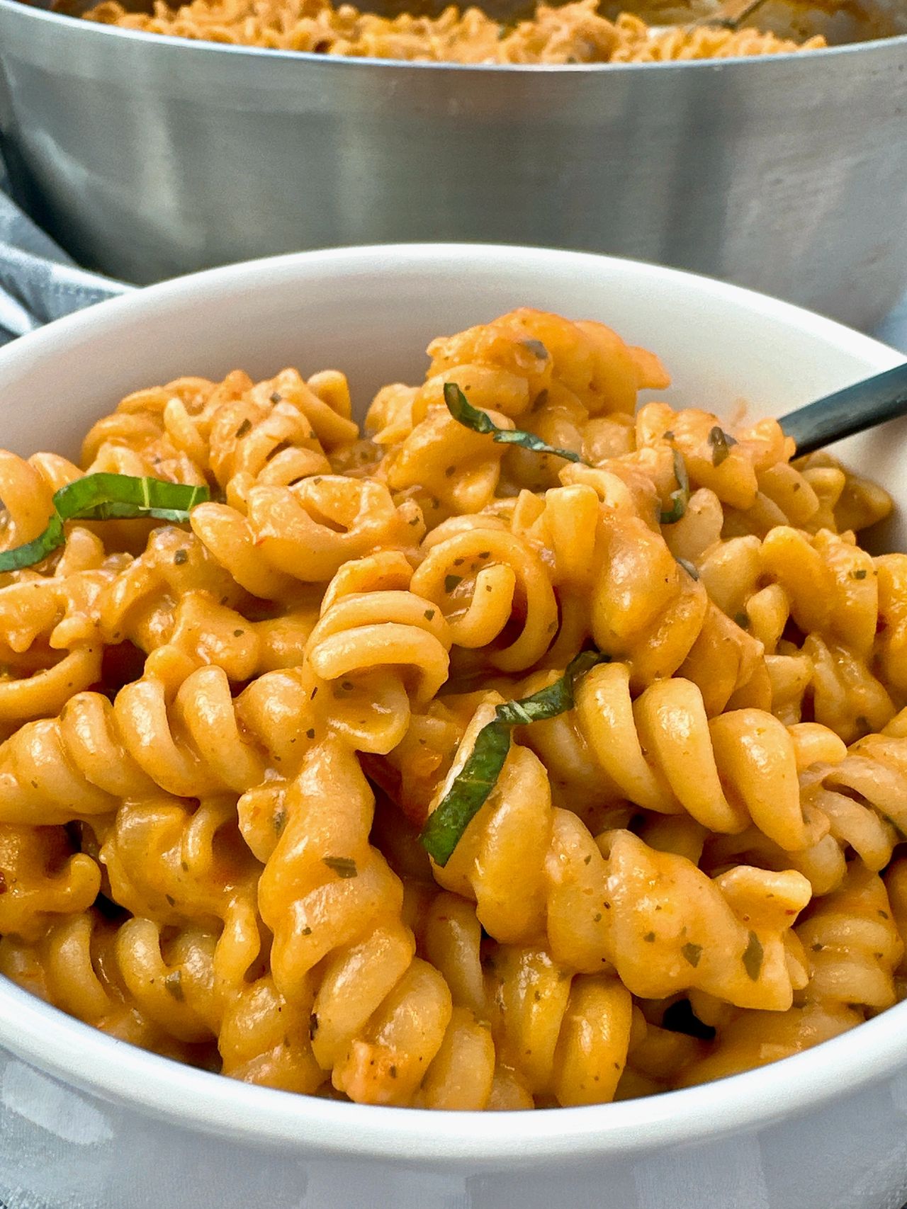 pasta with pesto cream sauce