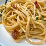 carbonara on a white plate