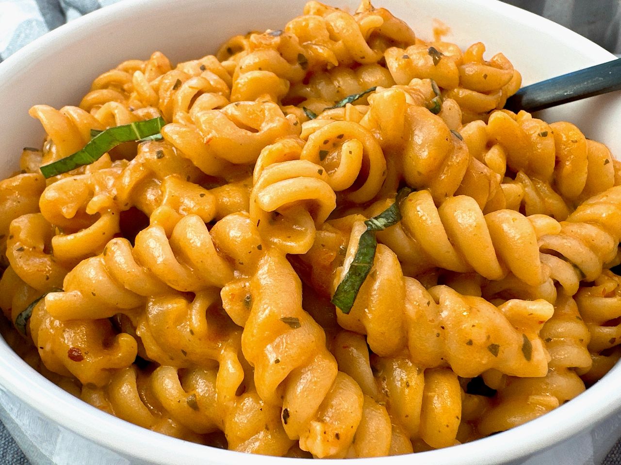 pasta with pesto cream sauce