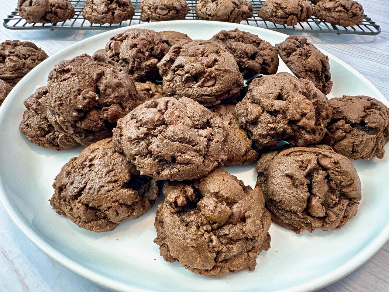 double chocolate chip cookies