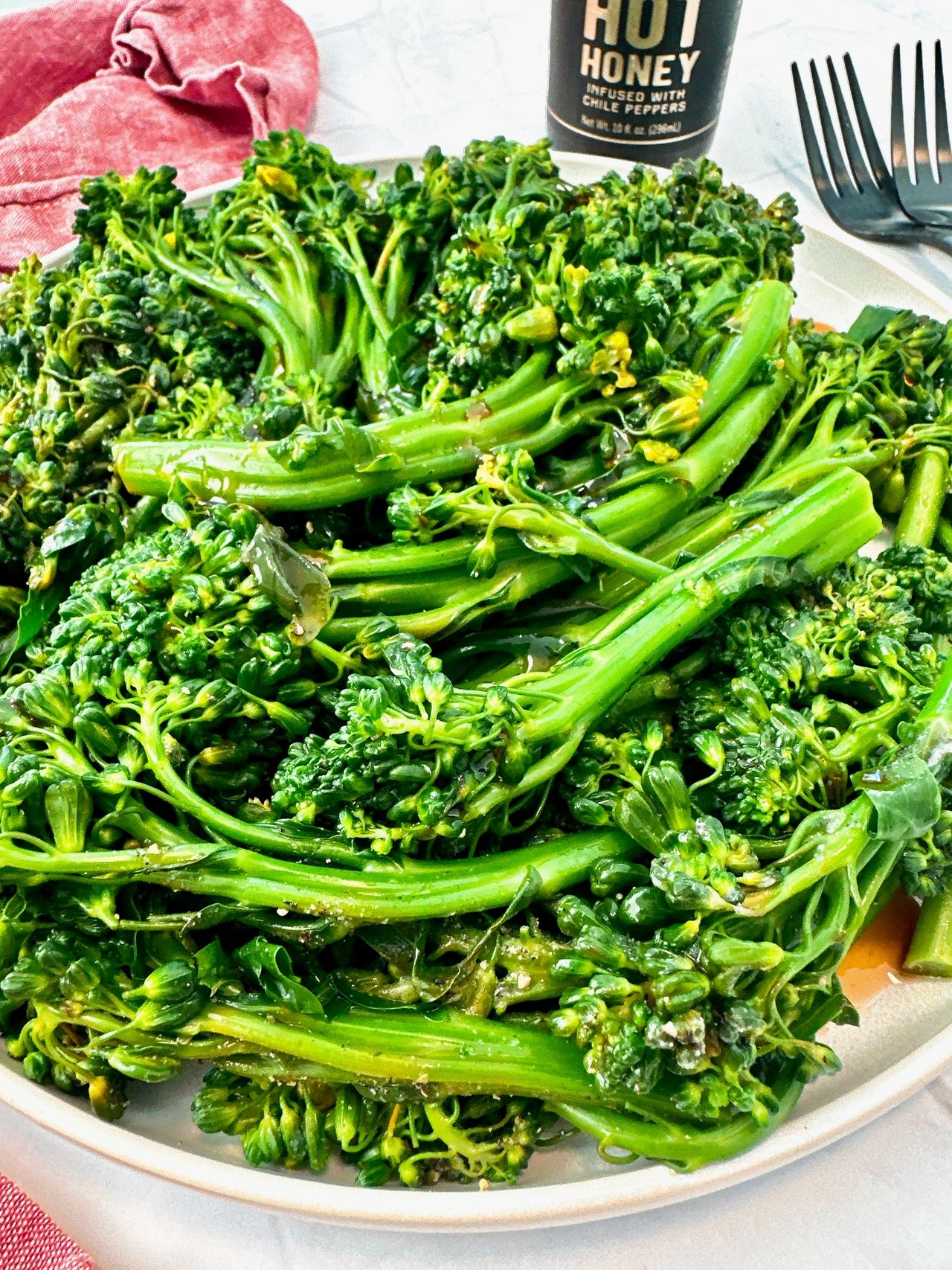 broccoli with hot honey