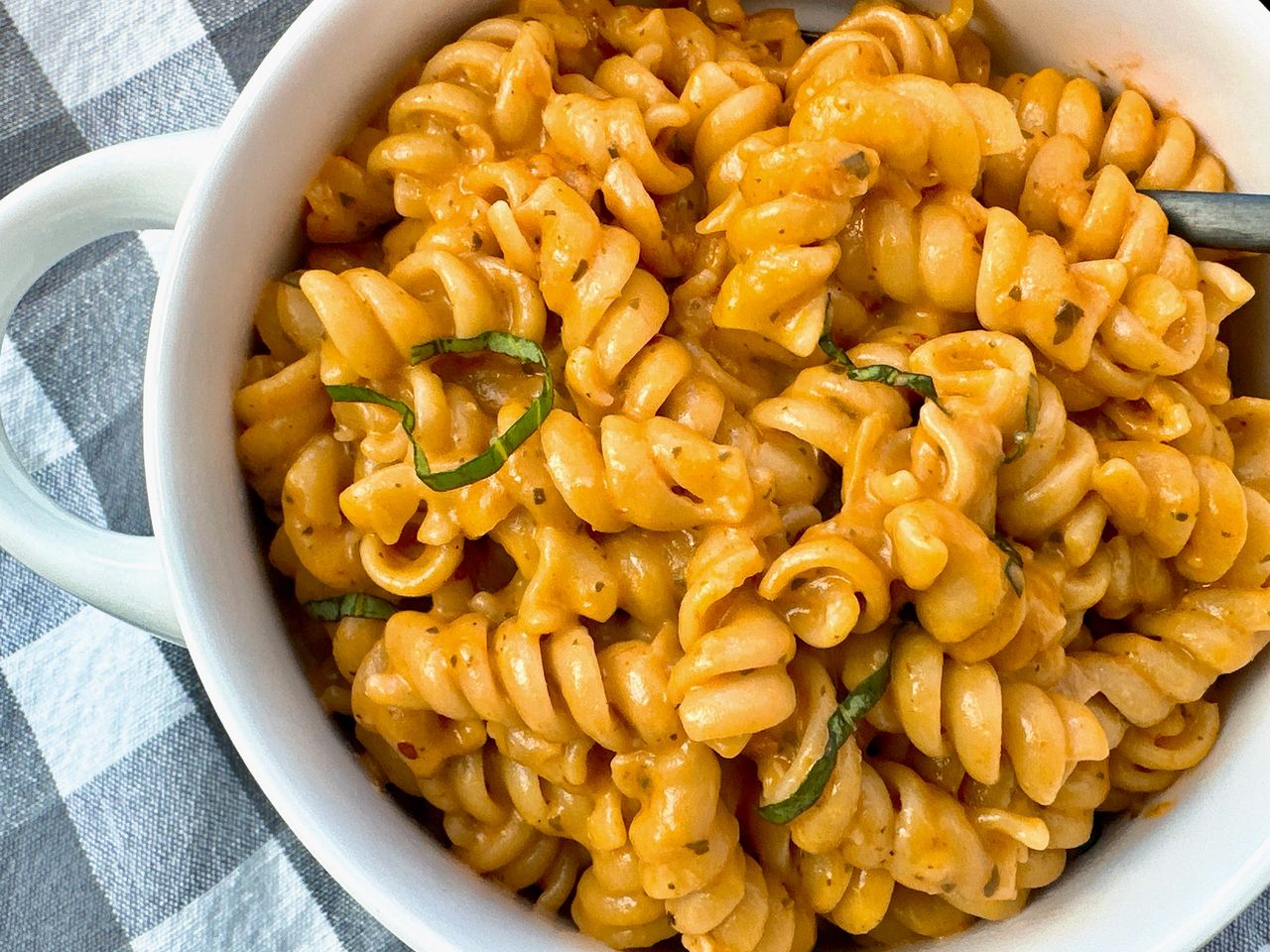 pasta with pesto cream sauce