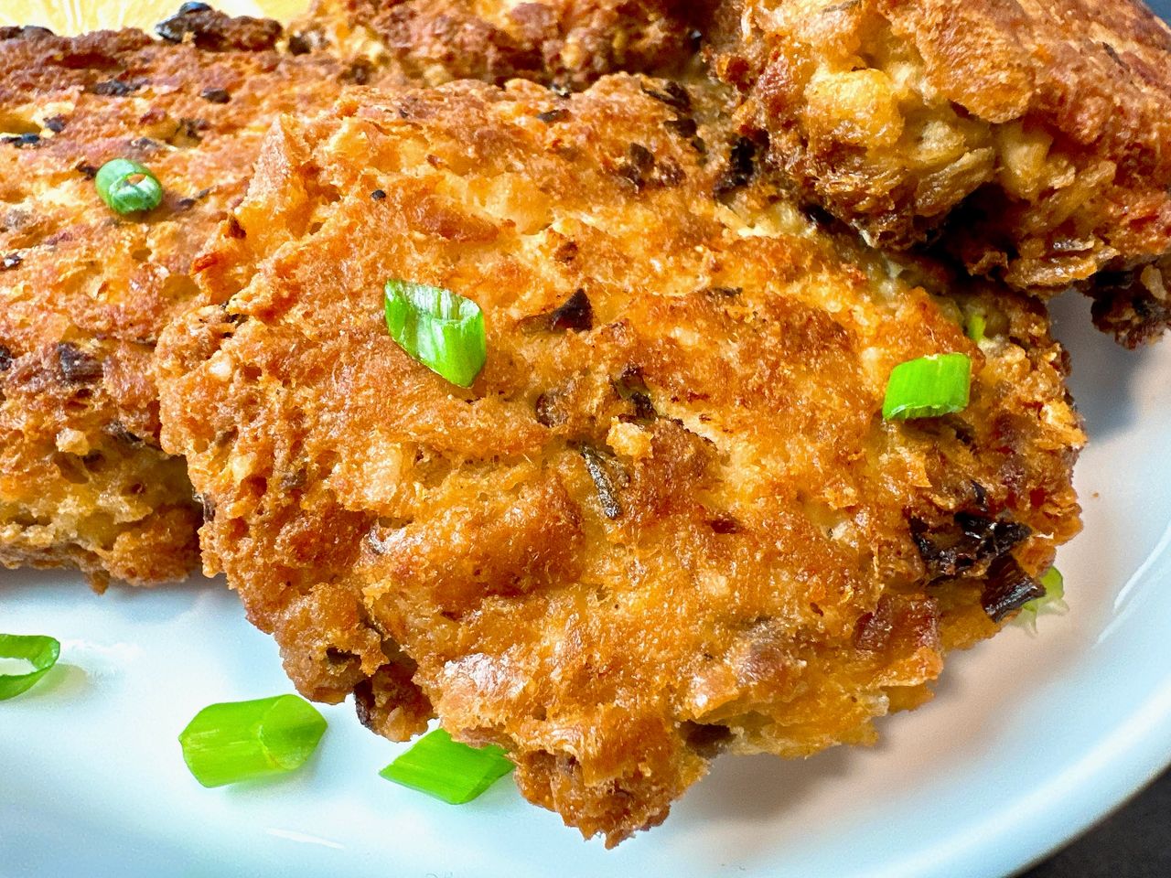 salmon patties on a plate