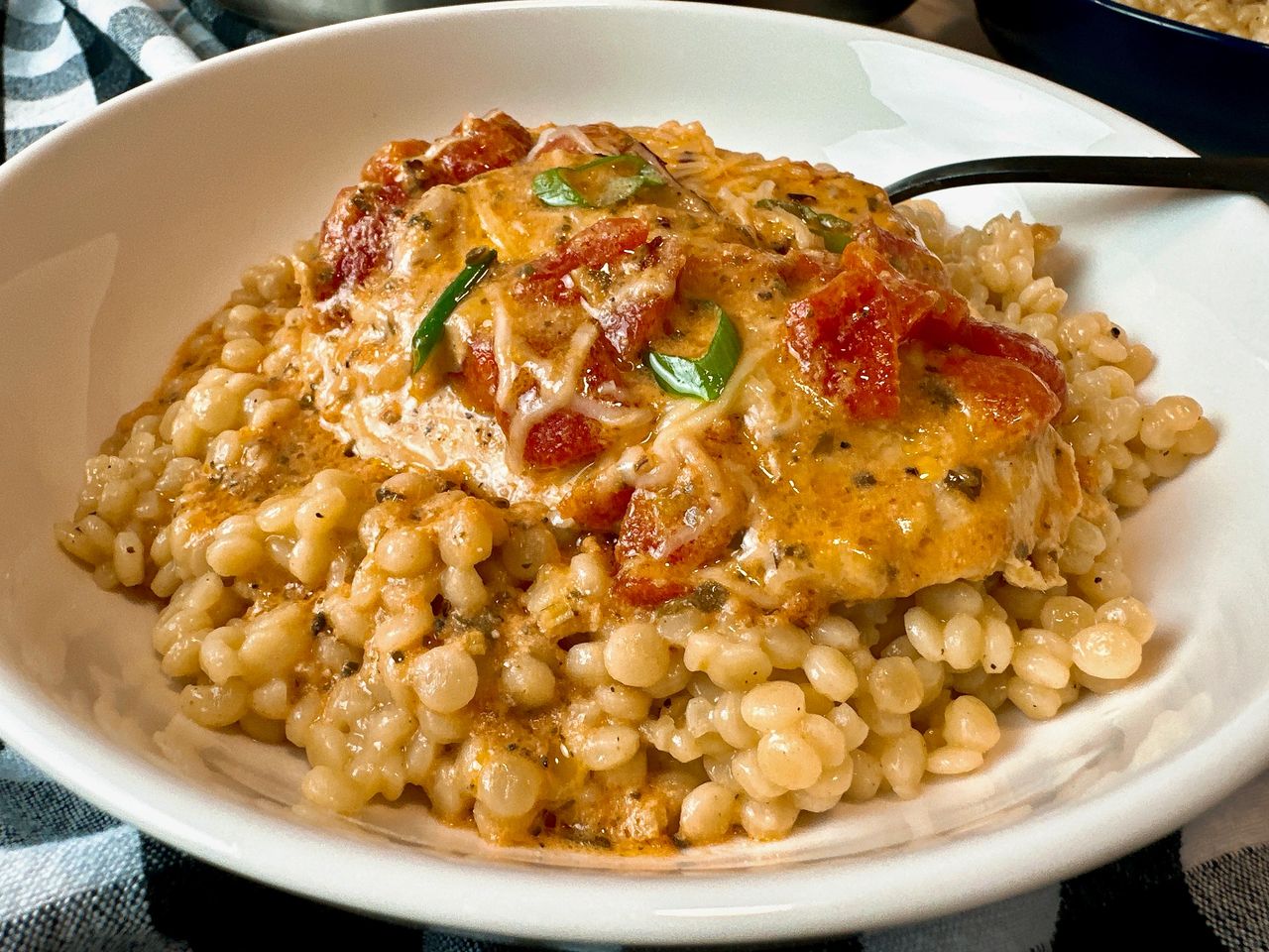 pesto chicken and couscous