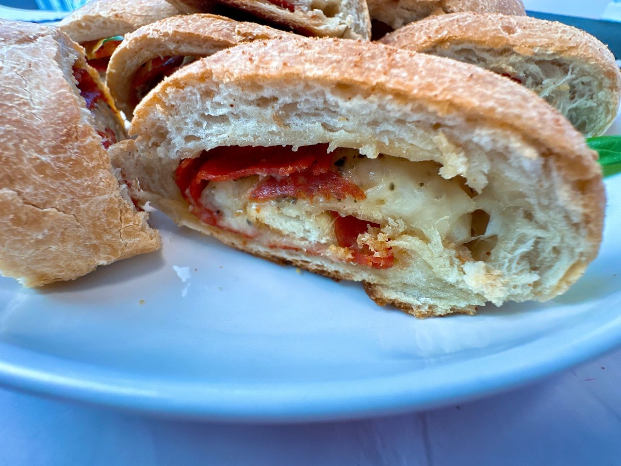 sliced pepperoni bread