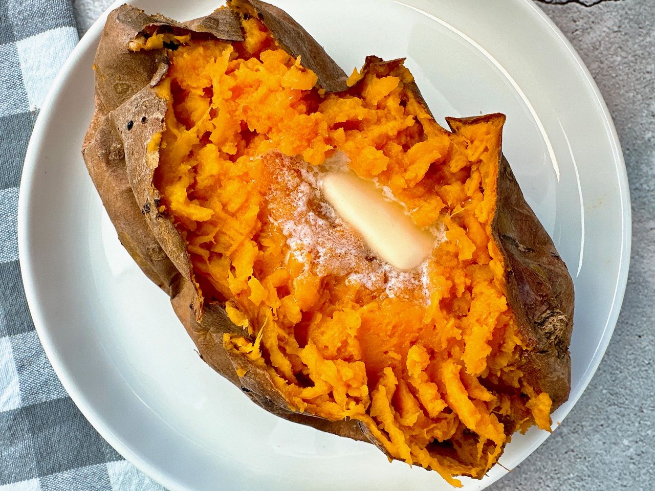 sweet potato with butter