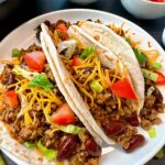 beef and bean street tacos