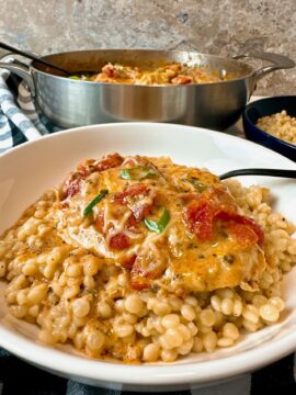pesto chicken and couscous
