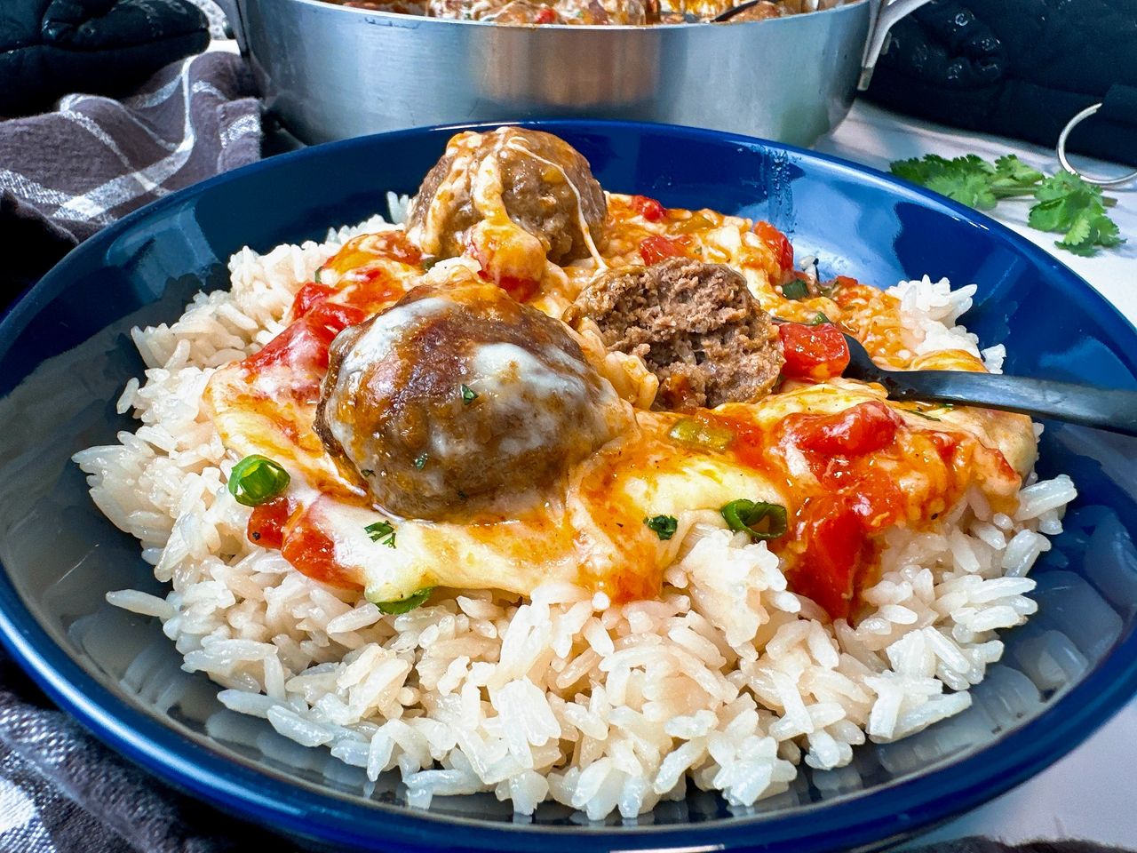 meatballs in enchilada sauce