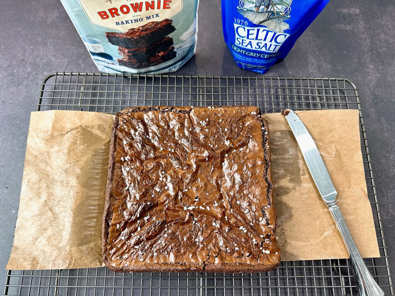 brownies with sea salt