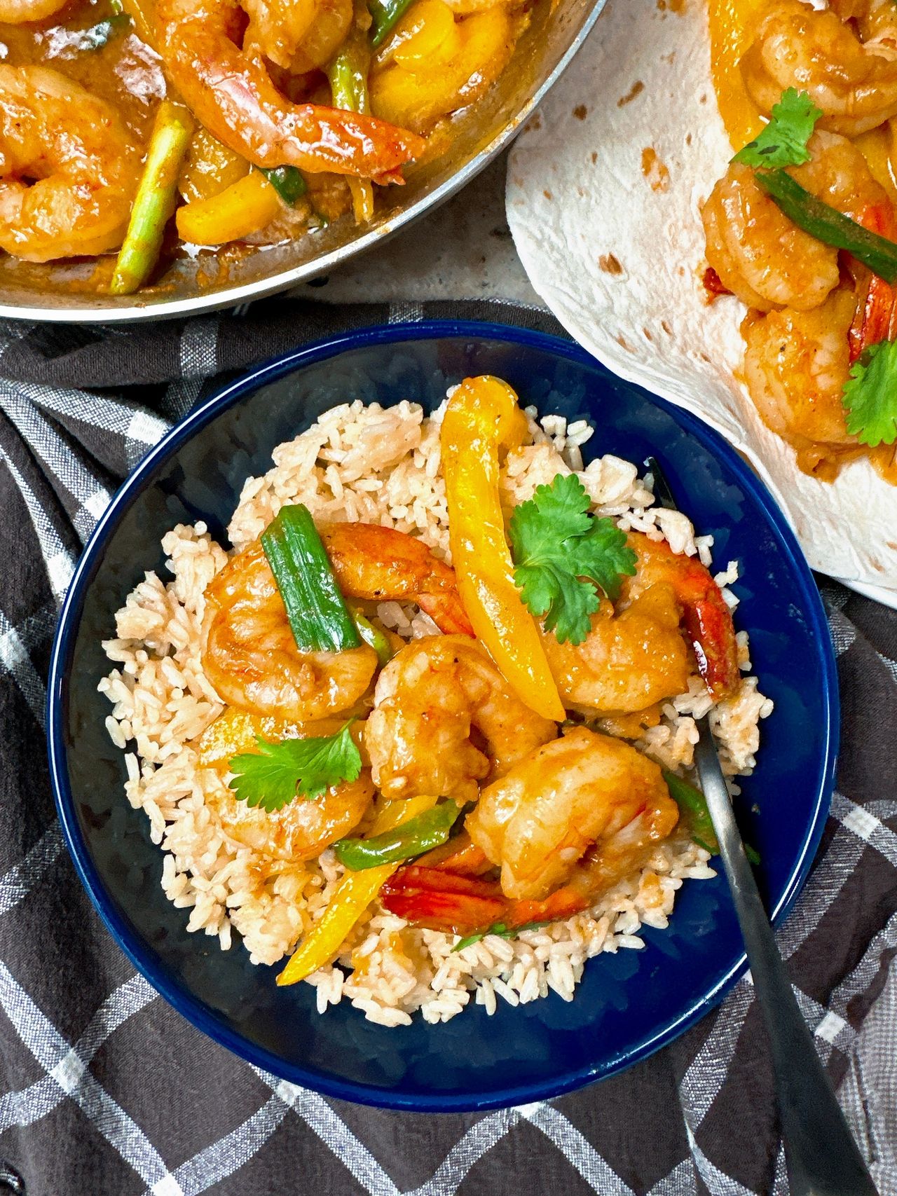 shrimp and pepper skillet