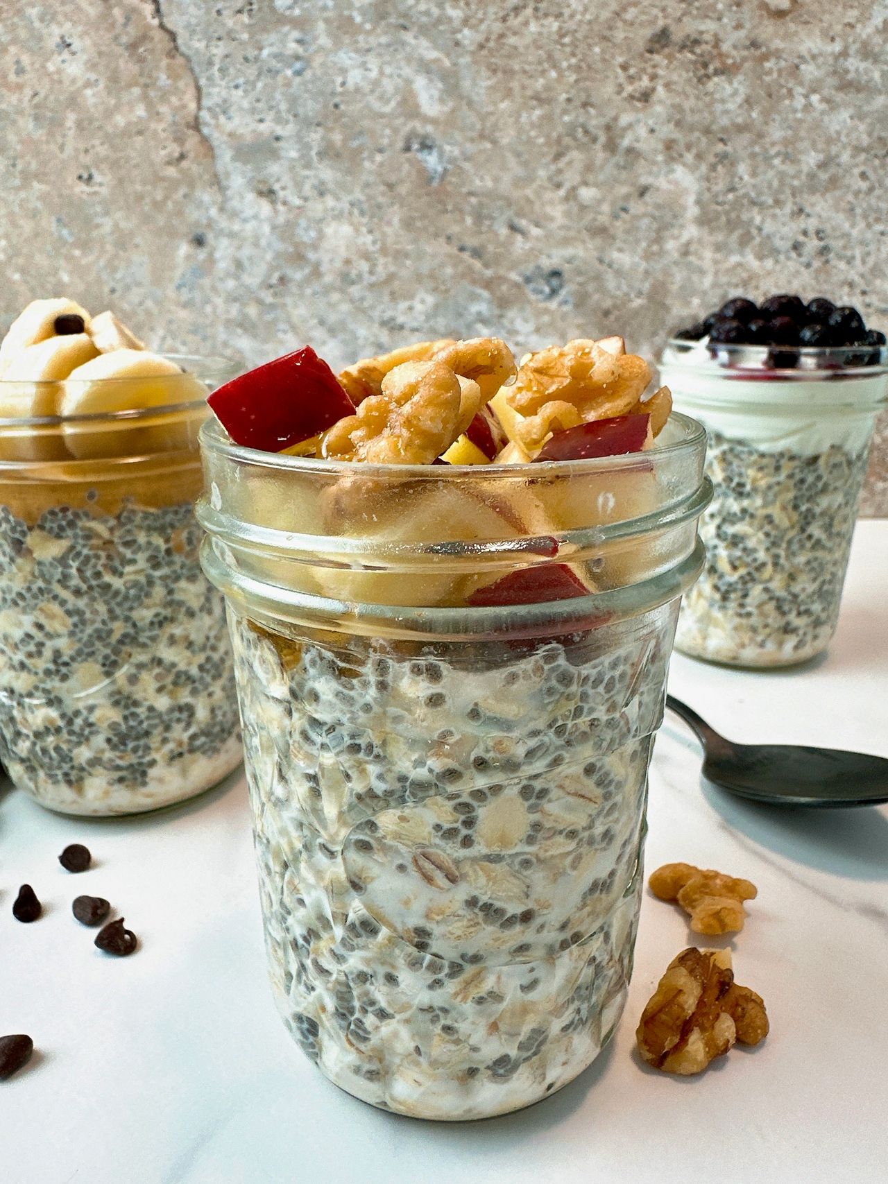overnight oats in mason jars