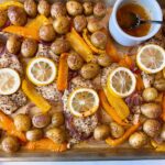 sheet pan chicken with lemon butter sauce
