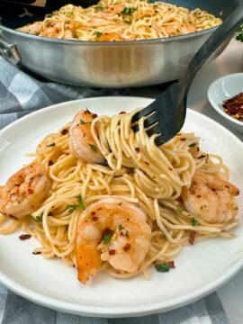 garlic shrimp and pasta