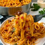 linguine with ajvar sauce