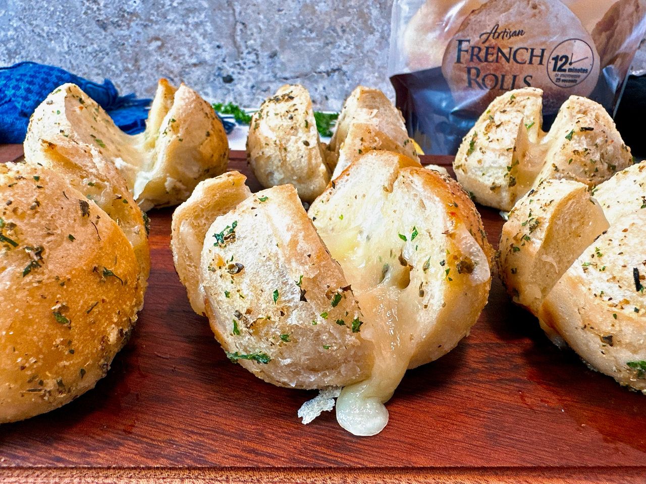 Cheesy Stuffed French Rolls